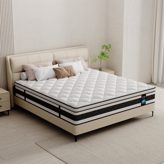 Twin XL Mattress 11 Inch Innerspring Multilayer Hybrid XL Twin Mattress - Ergonomic Design with Memory Foam and Pocket Spring Mattress Twin XL Size - Box Top Series Medium Firm Feel