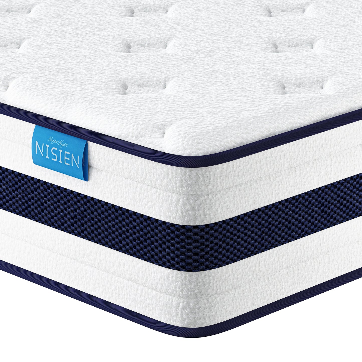 Nisien Hybrid Mattress in a Box, Innerspring and Gel Memory Foam