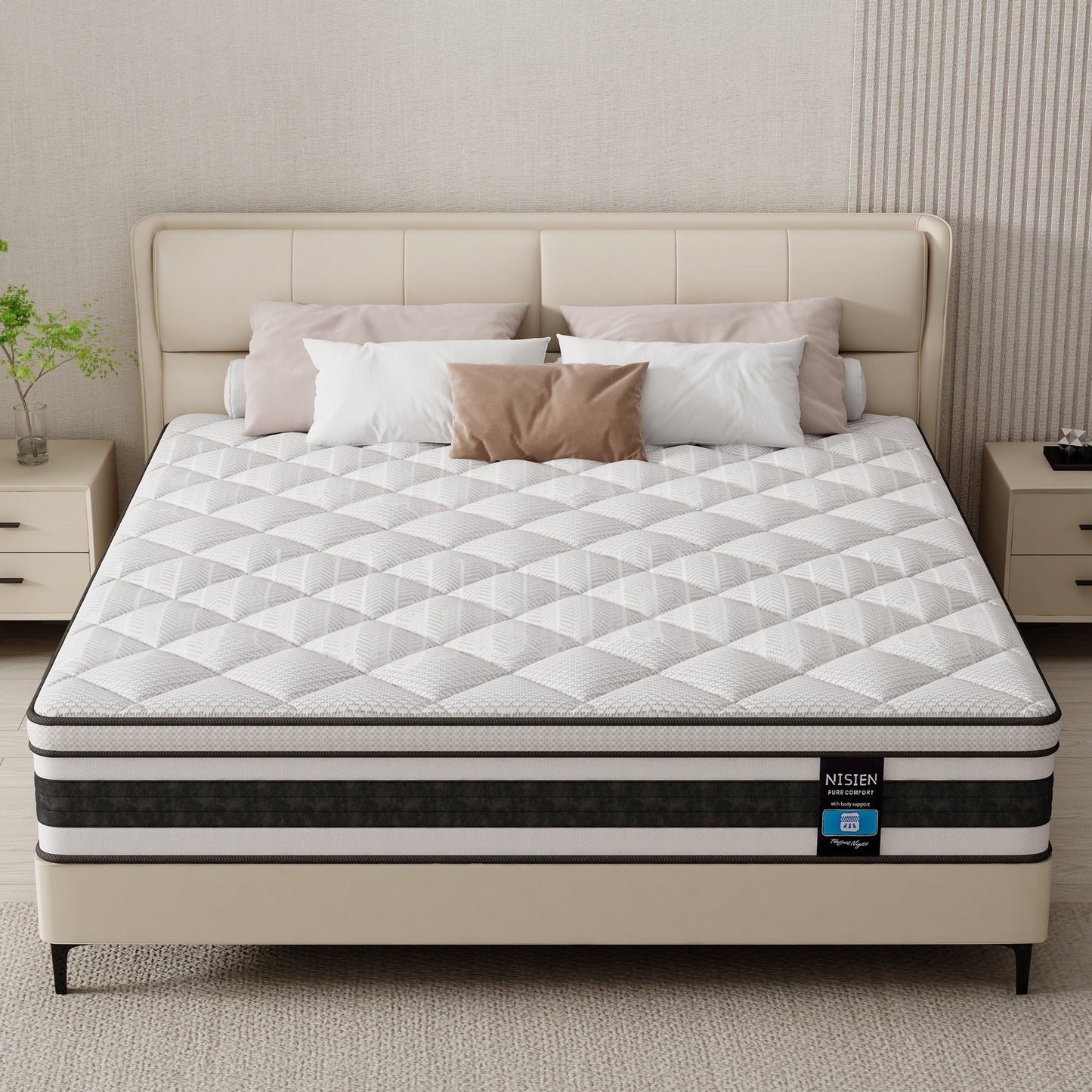 Twin XL Mattress 11 Inch Innerspring Multilayer Hybrid XL Twin Mattress - Ergonomic Design with Memory Foam and Pocket Spring Mattress Twin XL Size - Box Top Series Medium Firm Feel